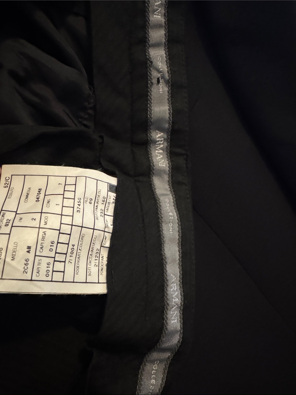 Armani Collezioni Men's Black Two-Button Suit Jacket - Picture 4 of 4